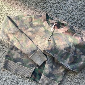 Free People Camo Cardigan